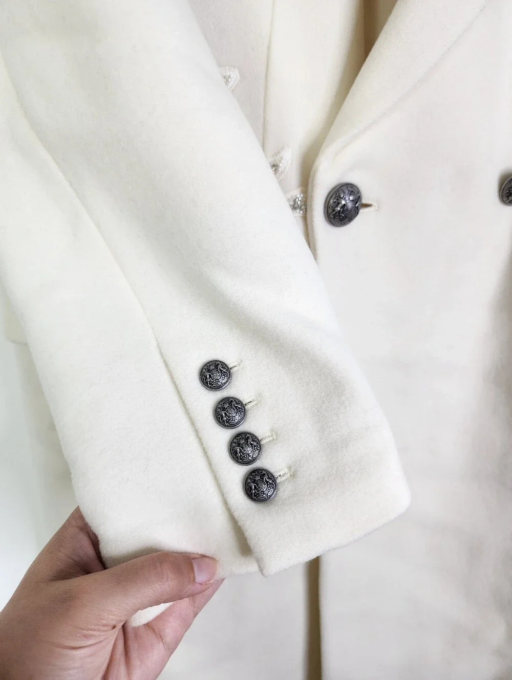 Kobi Halperin Mayer Double-Faced Wool Double-Breasted Coat - Ivory, Medium